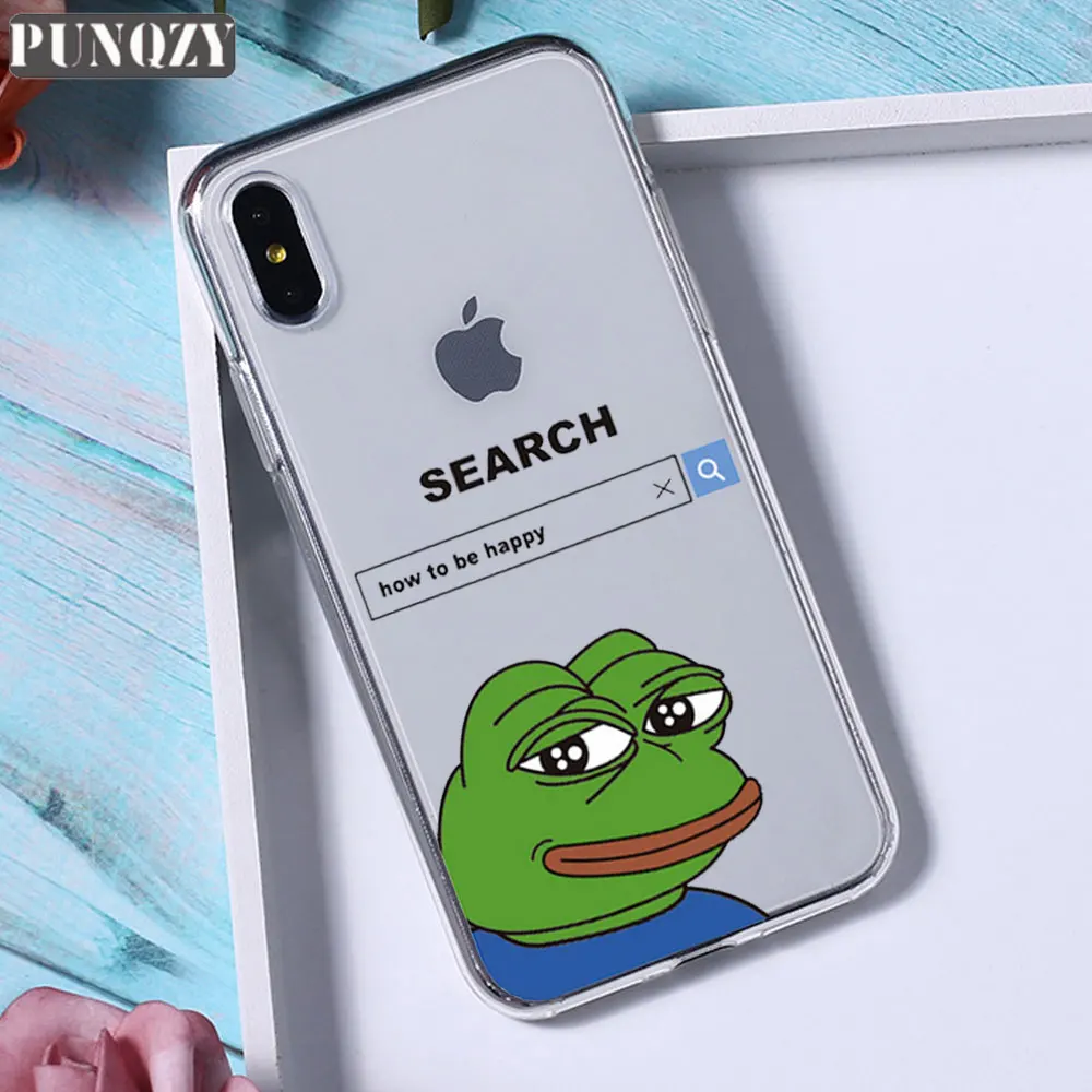 TPU A438 Забавный чехол для телефона Pepe The Frog Happy Cry fees Good Man для iPhone 11 pro max 6 6S 8 7 Plus 5 5S X XR XS MAX силиконовый чехол из ТПУ - Цвет: TPU A438