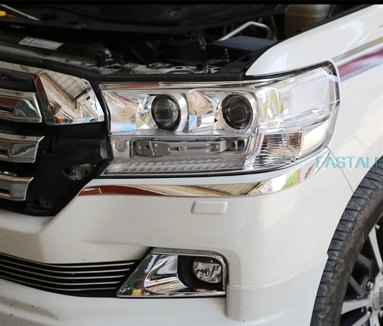 Для TOYTA LAND CRUISER LC200- фары для бровей Веки аксессуары передняя фара брови аксессуары для стайлинга автомобилей