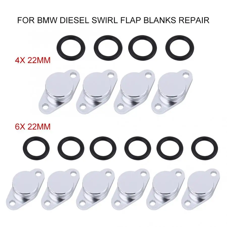 4/6 шт. 22 мм Diesel Swirl клапаном заготовок Замена пробки для 320d 330d 520d 525d 530d 730d
