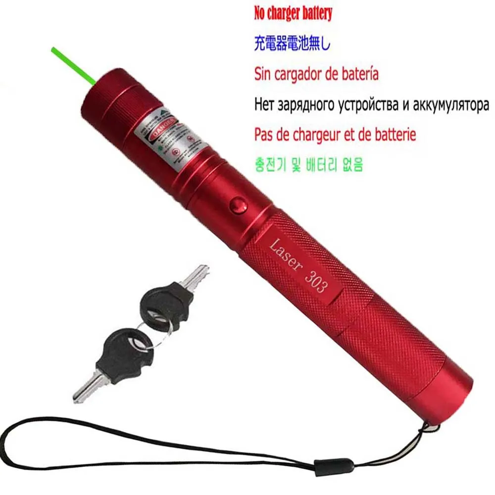 Red 303 Охотничий красный синий лазерный прицел зеленая лазерная указка 5 мВт Высокая мощная Регулируемая фокусировка лазерные лазеры 303 зарядное устройство и аккумулятор 18650 - Цвет: Red 303