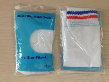 

100 pairs/lot individual packing Disposable Try On Socks bowling socks one time Use Socks for hotel for sporting free shipping