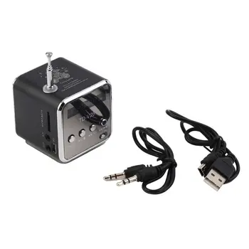 

TD-V26 Mini Speaker Portable Digital LCD Sound Micro SD/TF FM Radio Music Stereo Loudspeaker for Laptop Portable Aluminum Alloy