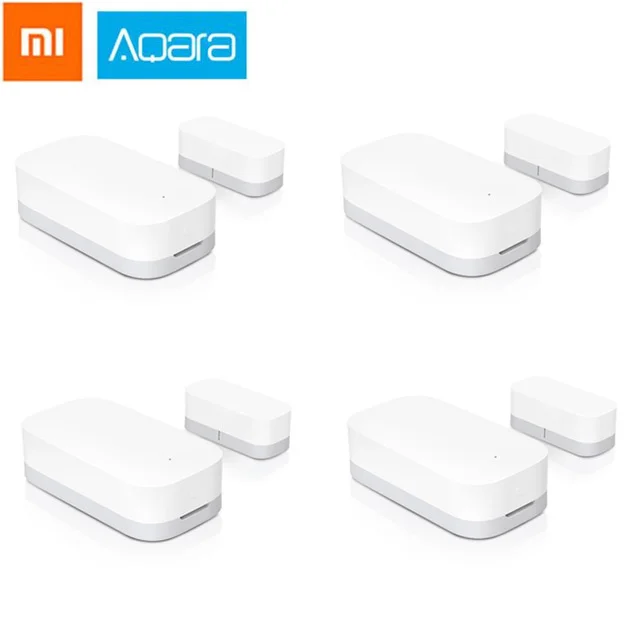 AQara датчик двери окна умный ZigBee беспроводное соединение многофункциональная работа с ZigBee беспроводное соединение дверной датчик - Цвет: 4 pcs