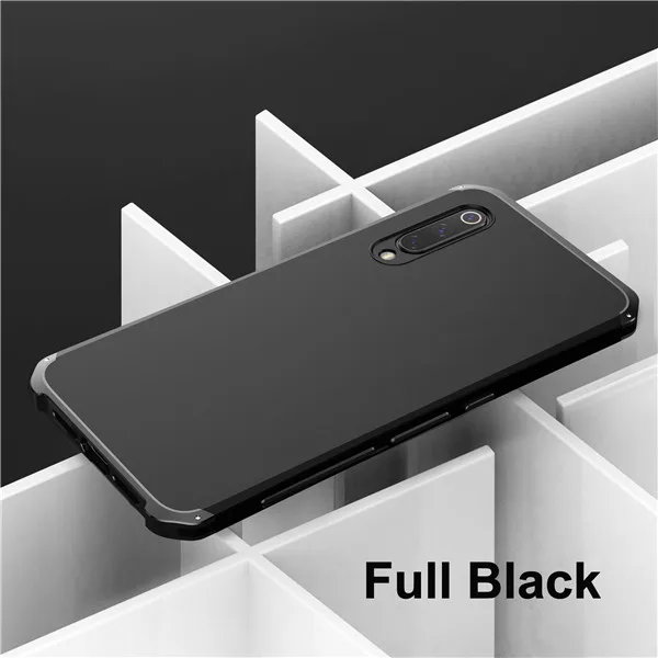 Full Black Shockproof Mi 9 Armor Case for Xiaomi Mi 9 Case Metal Frame Hard PC Cover Coque for Xiaomi Mi 9 Pro Case Anti-Drop Mi 9 Funda - Цвет: Full Black