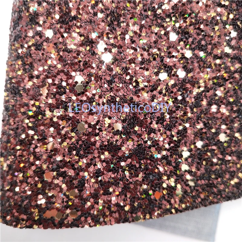 Мини-рулон 30x134 см коричневый блеск Fabirc, с эффектом блестящей кожи, блестящий кожаный рулон для изготовления бантов leosynthecodiy SK156