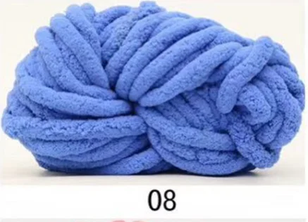 Blue DIY супер объемная шерсть 2,5 см толстый домашний ковер, вязаная шенилловая пряжа для вязания, товары для ручного вязания D30 - Цвет: Blue