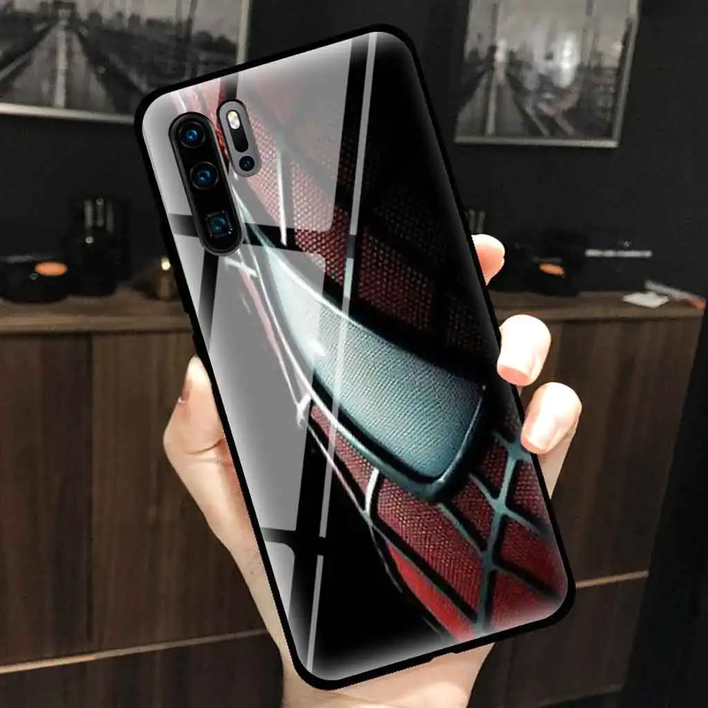 Стеклянный чехол с логотипом Marvel для huawei p20 p30 mate20 pro lite p20pro mate20pro, ударопрочный чехол с рисунком