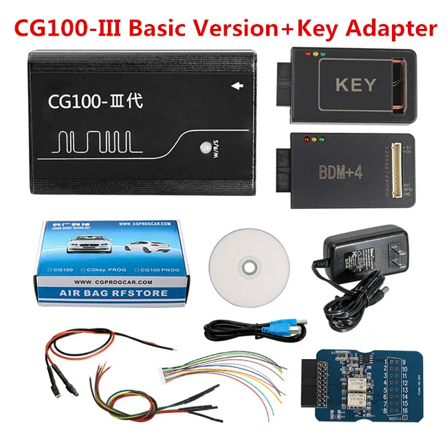 CG100-III with Key CG100 Prog III полнофункциональная версия CG100 III устройство восстановления подушки безопасности с ключом и адаптером AATMEGA поддержка Renesas и чтения данных - Цвет: CG100-III with Key