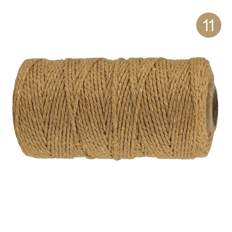 100% Cotton rope colorful twine macrame cord string thread for party wedding decoration accessory DIY cord 2mm*100m 