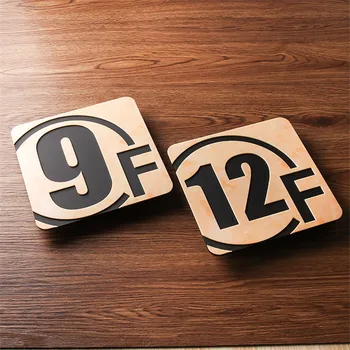 

House Numbers Acrylic Self Building Number Floor Sign Custom Address Apartment Hotel Door Plaque Sticker Customized