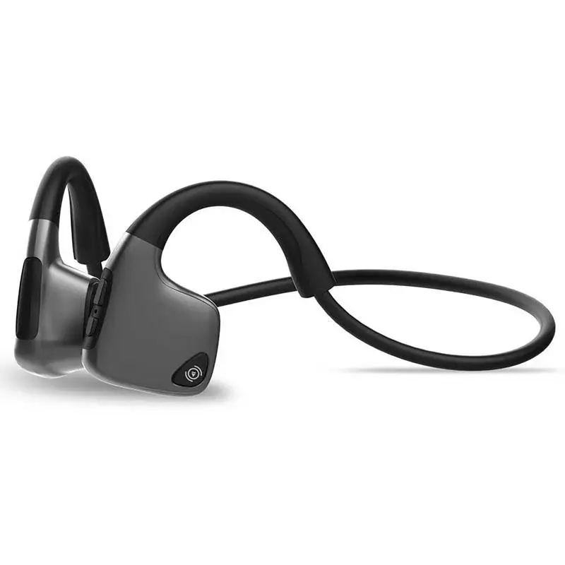 Bluetooth 5,0 оригинальные наушники с костной проводимостью R9, Беспроводные спортивные наушники, гарнитура с громкой связью, поддержка, Прямая поставка - Цвет: Черный