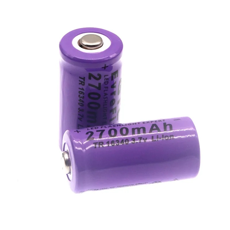 3,7 V 2700mAh литий-ионный 16340 аккумулятор CR123A аккумуляторные батареи 3,7 V CR123 для лазерной ручки светодиодный фонарик