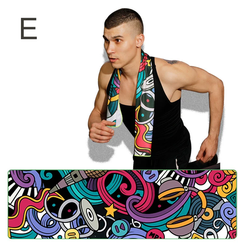 Cold Dry Cooling Sports Towel Printed Quick Dry Strong Absorbent Sweat Towel Golf Towel For Fitness Microvezel Handdoek Haar