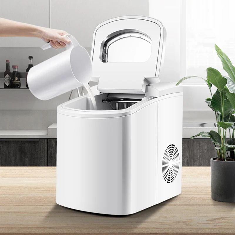 15kg Small Round Ice Maker Machine Commercial Domestic Milk Tea Shop Automatic Ice Cube Making Machine Mini Maker 220V Hot