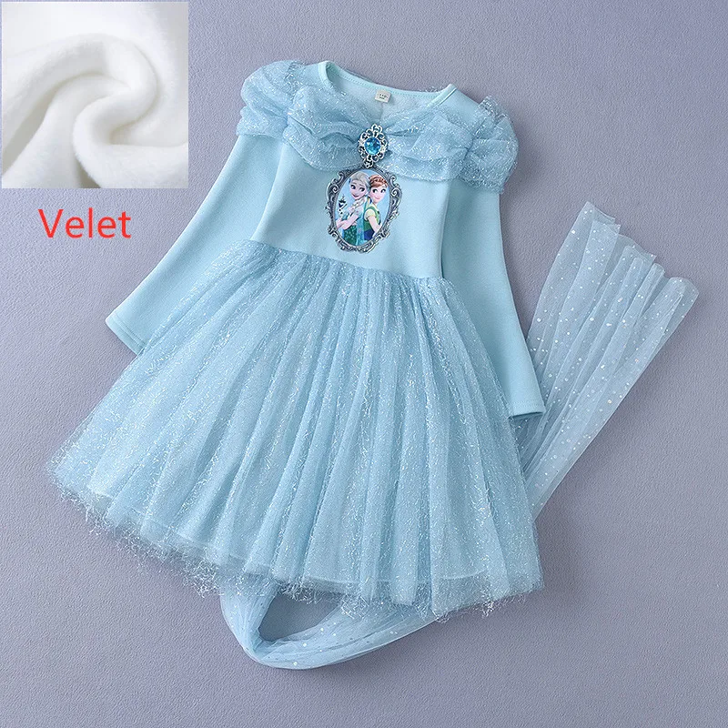 Теплое платье принцессы для девочек; хлопковое детское платье; vestidos; Детский костюм; Вечерние платья на Рождество; 3, 5, От 7 до 8 лет