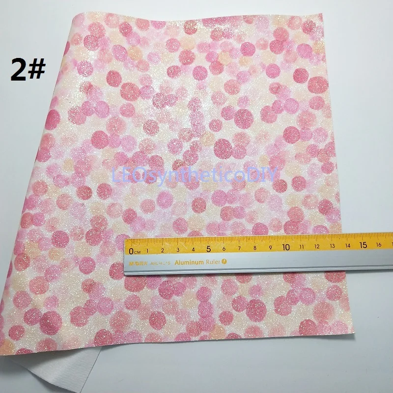 Мини-рулон 30x134 см розовый блестящий материал, массивная блестящая кожа, блестящий кожаный рулон для изготовления луков LEOsyntheticoDIY SK211
