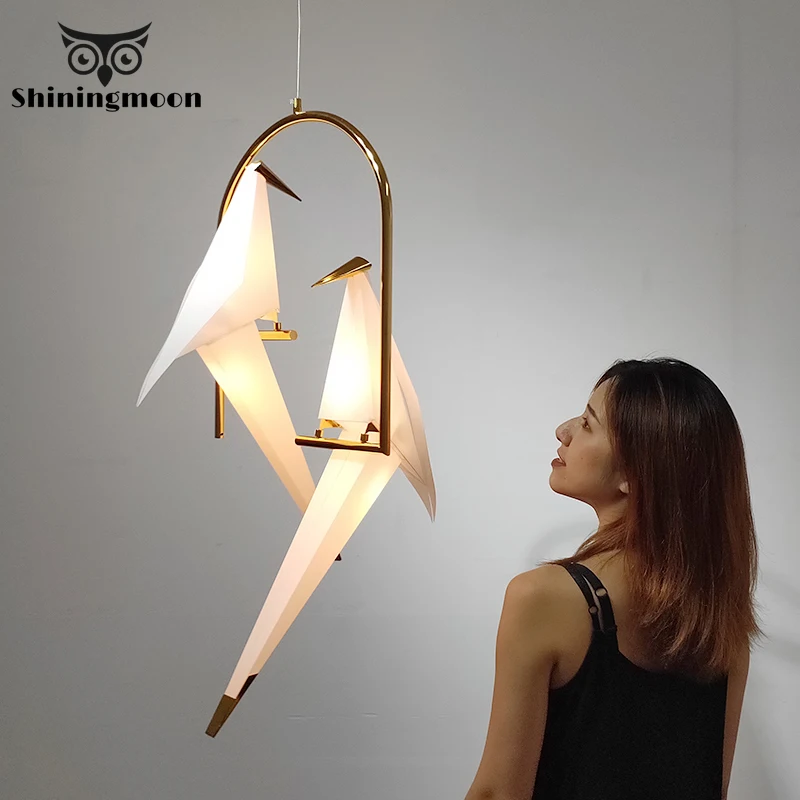 Современная Подвесная лампа для птиц скандинавские подвесные светильники