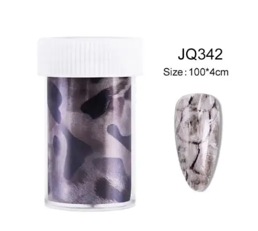 jq342foil 1 шт., 4*100 см, лазерная голографическая наклейка для ногтей со змеиной кожей, переводные наклейки из фольги, клеи для ногтей, аксессуары, наклейки - Цвет: jq342foil