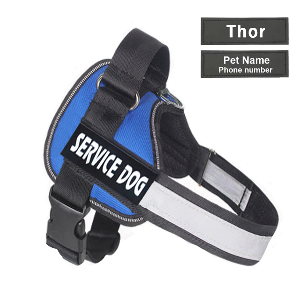 Arnés de nailon ajustable para perro, accesorio reflectante personalizado para mascota, para perro pequeño mediano grande con parche de identificación personalizado, suministros para perro