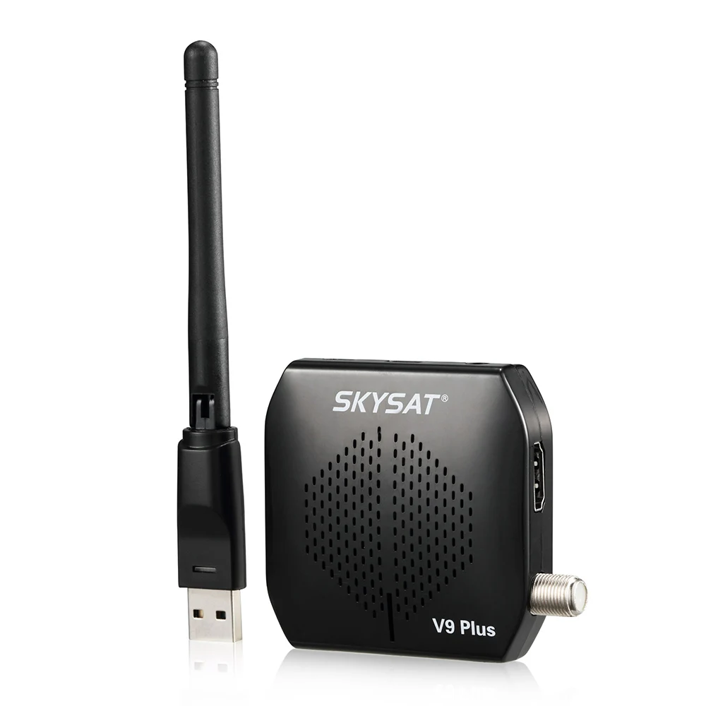 SKYSAT V9 Plus супер мини ресивер поддержка Biss WiFi 3G USB PVR CS ТВ приставка v9plus|Спутниковое