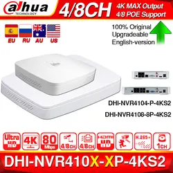 DH 4 K POE NVR NVR4104-P-4KS2 NVR4108-8P-4KS2 с 4/8ch PoE h.265 видеорегистратор Поддержка ONVIF 2,4 SDK CGI с логотипом