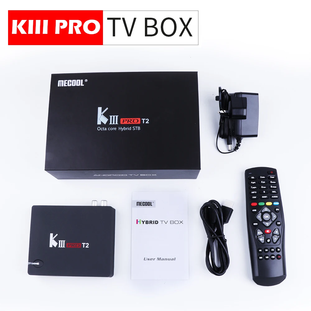 MECOOL KI Pro Декодер каналов кабельного телевидения KIII Pro DVB T2+ S2 Android ТВ коробка 3g 16G Amlogic S912 DDR4 Octa Core 4K Поддержка CCcam IP ТВ set top tv Box