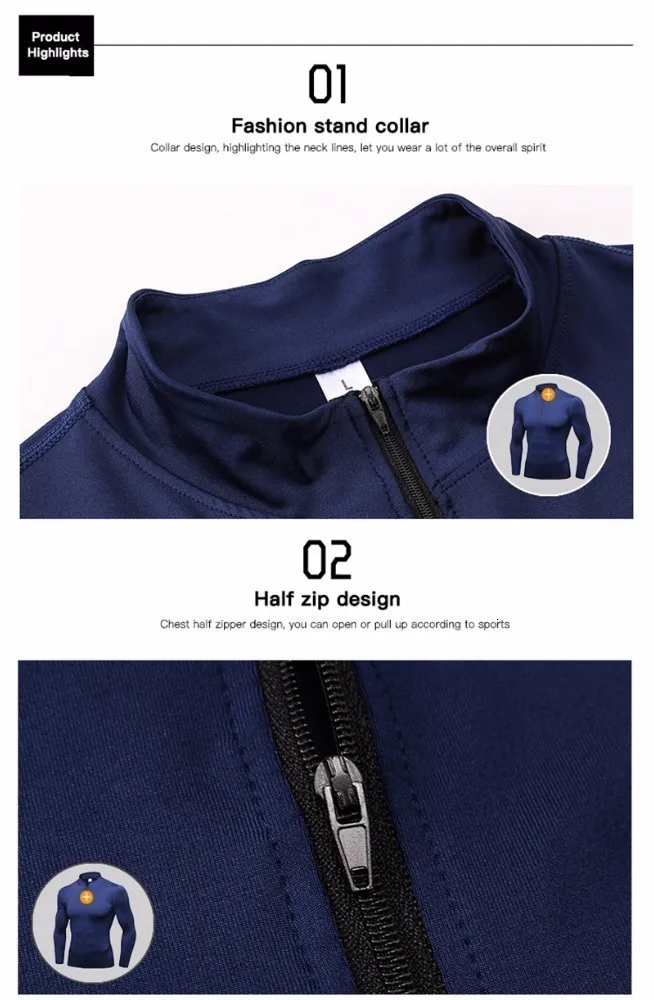 Yuerlian Wicking Мужская спортивная одежда компрессионные фитнес-колготки беговая рубашка тренировочные длинные футбольные майки Demix Gym Man'S T-Shirt