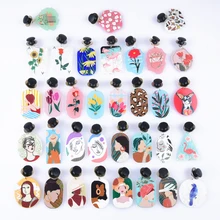 Breloques de chaussures en acrylique, motif de peinture aquarelle, sandales, décoration, peintures célèbres du monde, accessoires, offre spéciale