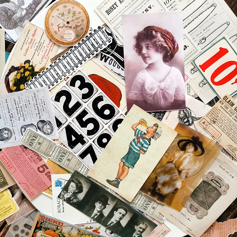59 шт. Винтаж Стикеры s ремесла и Скрапбукинг детские игрушки декоративная