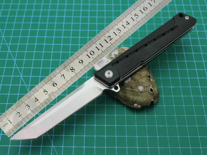 

D2 blade camping outdoor G10 handle hunting Christmas gift knife EDC tool open folding knife climbing fishing knife package