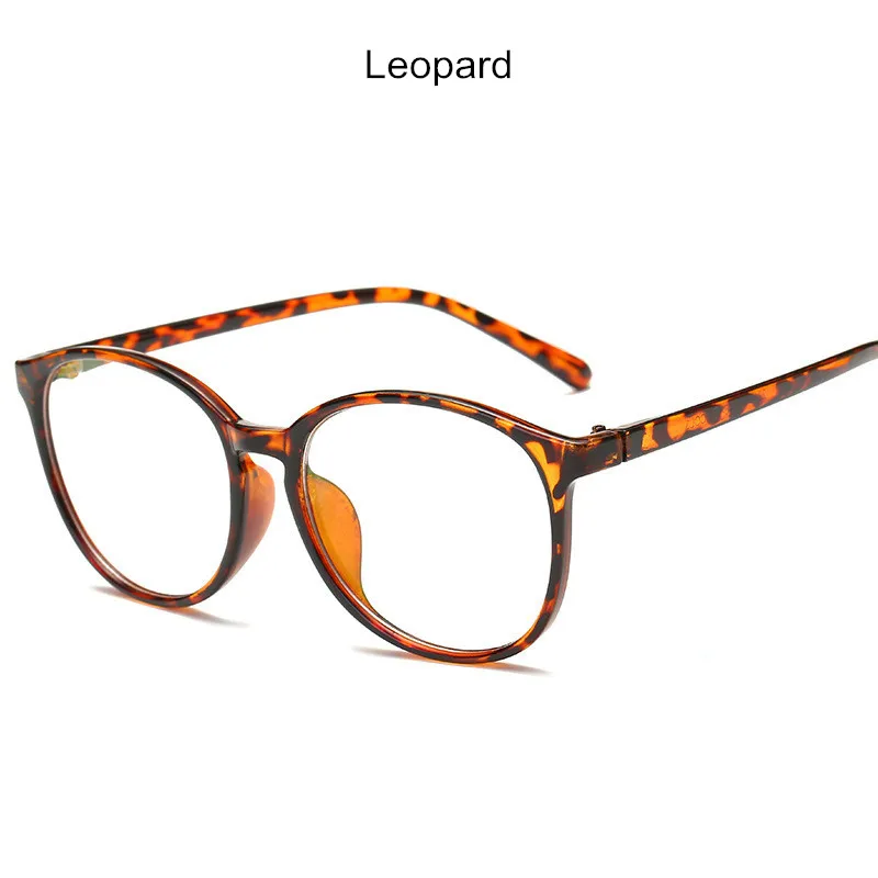 KOTTDO круглые оправы для очков, мужские прозрачные Круглые Женские оправы для очков, оптические очки для близорукости, очки по рецепту - Цвет оправы: leopard