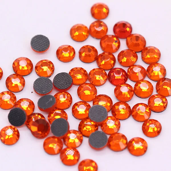 orange 1440p ss10 цветной DMC стеклянный камень с плоской задней поверхностью, железный кристалл горячей фиксации, горный хрусталь для украшения для одежды бусины для изготовления бижутерии - Цвет: orange