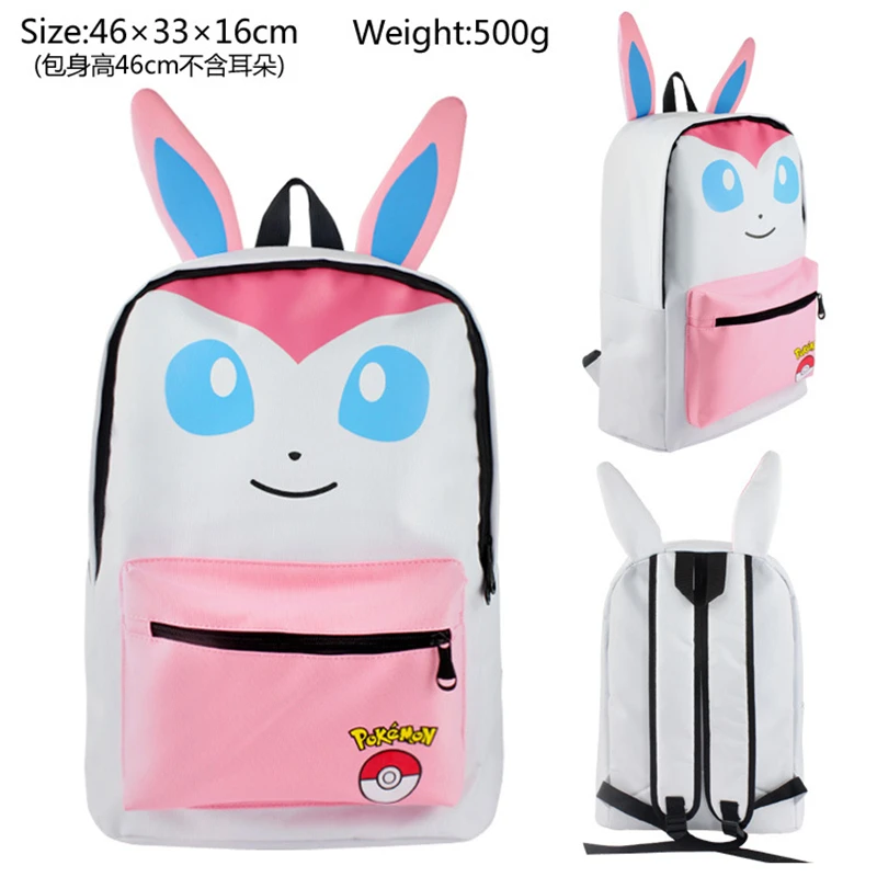 D Pokemon Pikachu Косплей рюкзак для питомцев Eevee нейлоновый Большой Вместительный ранец Poke Ball на молнии Студенческая сумка школьные сумки Сумки для хранения - Цвет: D