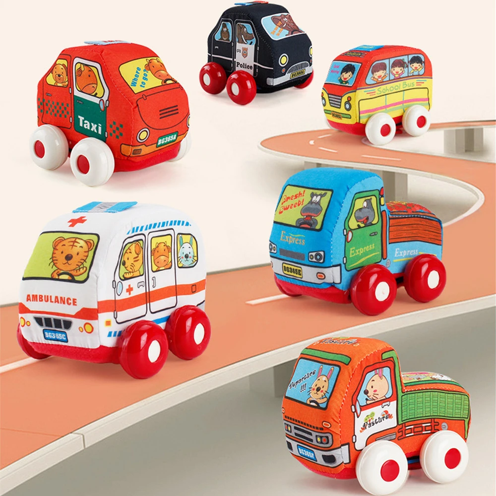 Jouet De Voiture En Tissu Dessin Anime Pour Bebe Jouet De Voiture En Coton Remplissage De Voiture De Police D Ambulance Coulissant Pour Enfants Aliexpress
