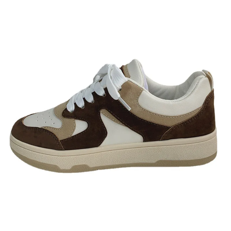 Spring and Autumn Low-top New Student Sports Shoes Female Students Color Matching Round Toe Casual Women's Shoes Trend Shoes