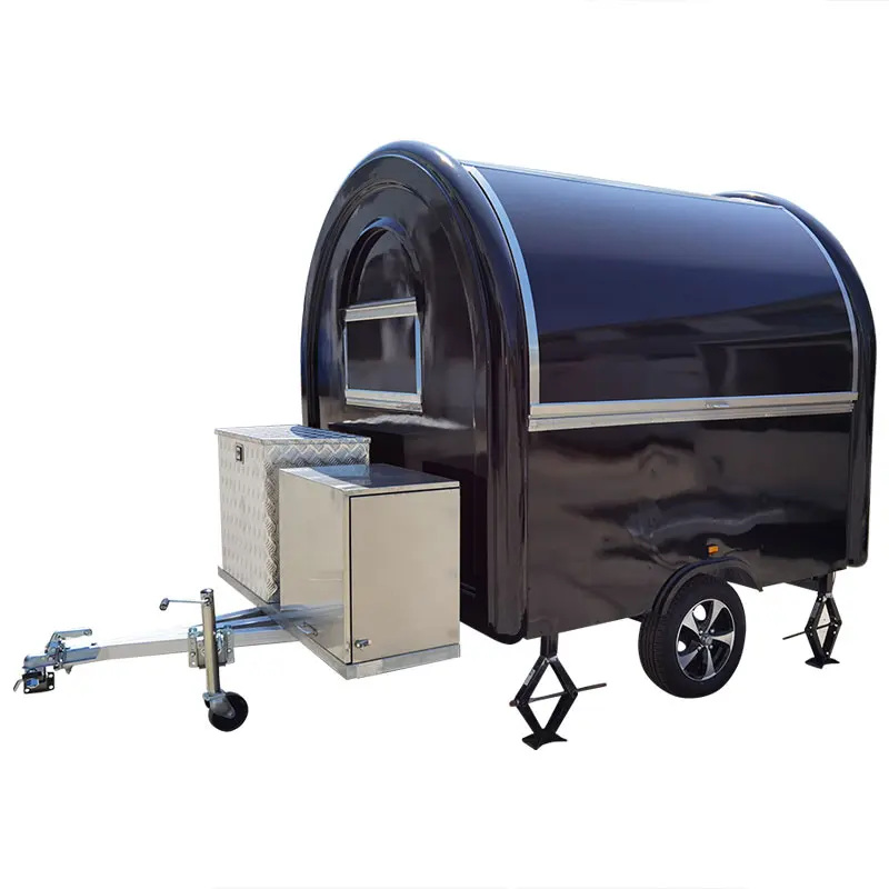

Small Black Food Truck Food Trailer 230x200x240cm