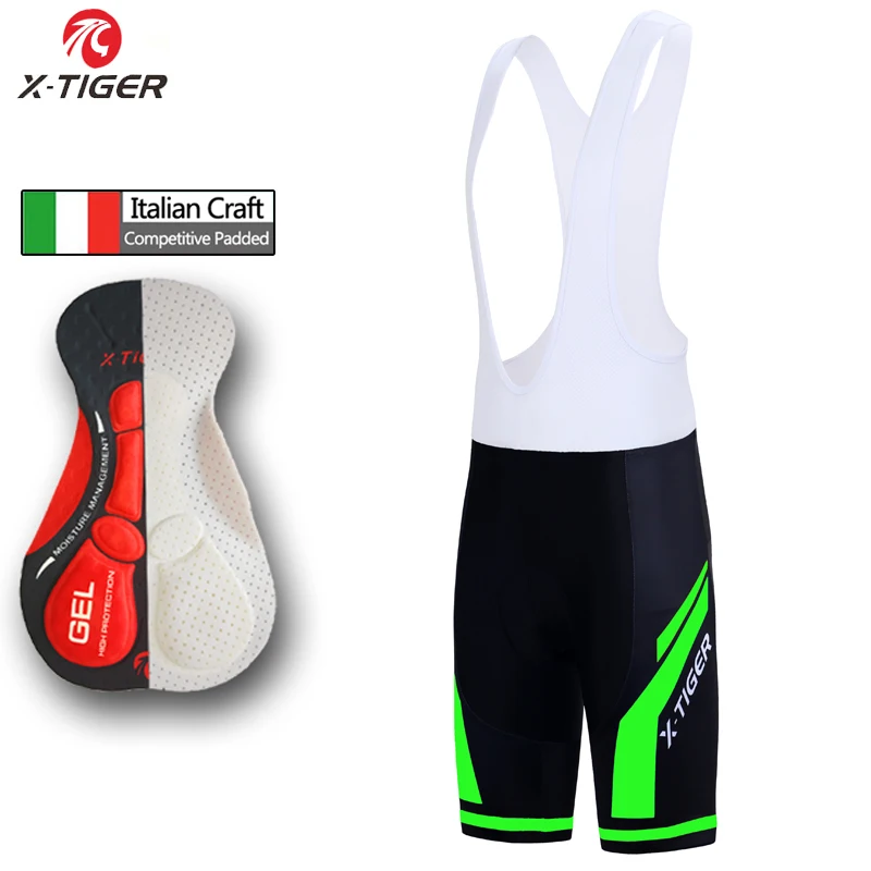 Bib Cycling Shorts X-TIGER, летние мужские майки для велоспорта, набор, одежда для велоспорта, быстросохнущая одежда из полиэстера, одежда для велоспорта, одежда для велоспорта - Цвет: Bib Cycling Shorts