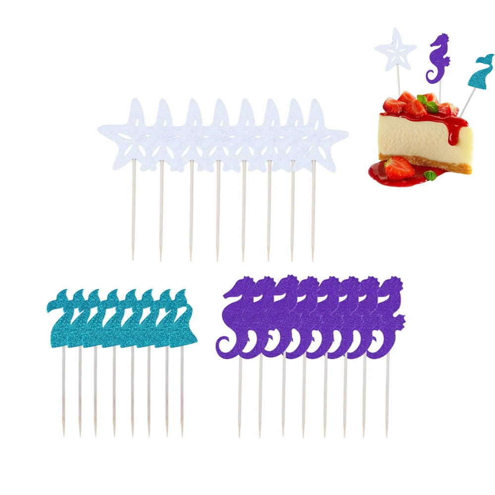 Gobelets Decoratifs Pour Fete D Anniversaire 24 Pieces Sirene Etoile De Mer Serie De Paillettes Dorees Decorations Pour Mariage Fete Prenatale Aliexpress