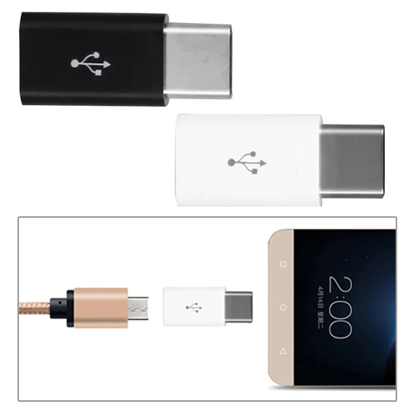 USB адаптер для Android конвертер мини микро Женский к Тип C преобразования головки V8 3