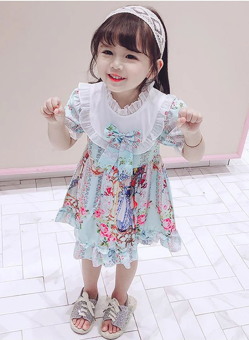 Children summer skirt daily girl lolita dress summer dress new super foreign lolita princess skirt small grils clothing