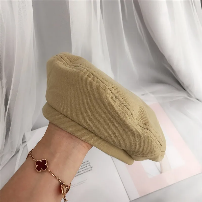Берет, женские зимние шапки для женщин, плоская кепка, винтажные шапки, женские береты для девочек, шапка, женская шапка, шапка для художника - Цвет: 2