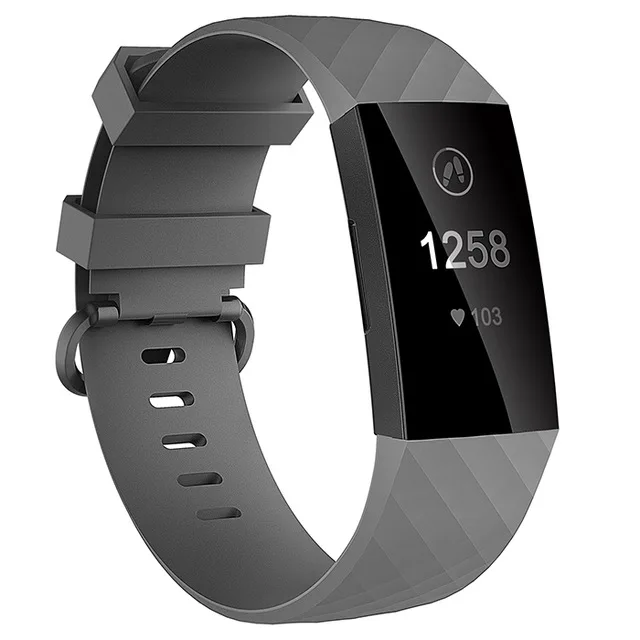 Inasmile красивый и любящий ремешок для Fitbit Charge 3 Band Смарт-часы correa браслеты ремни для Fitbit Charge 3 браслета - Цвет: Grey
