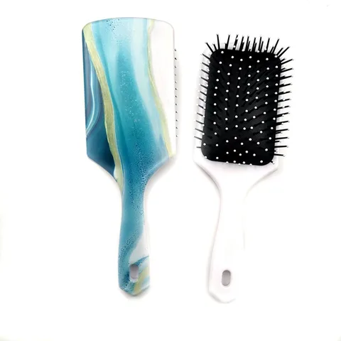 Pattern Hair Brush Massage Electroplate For Salon Hairdressing Straight Curly Styling Women Girls Hair Comb Styling Tool