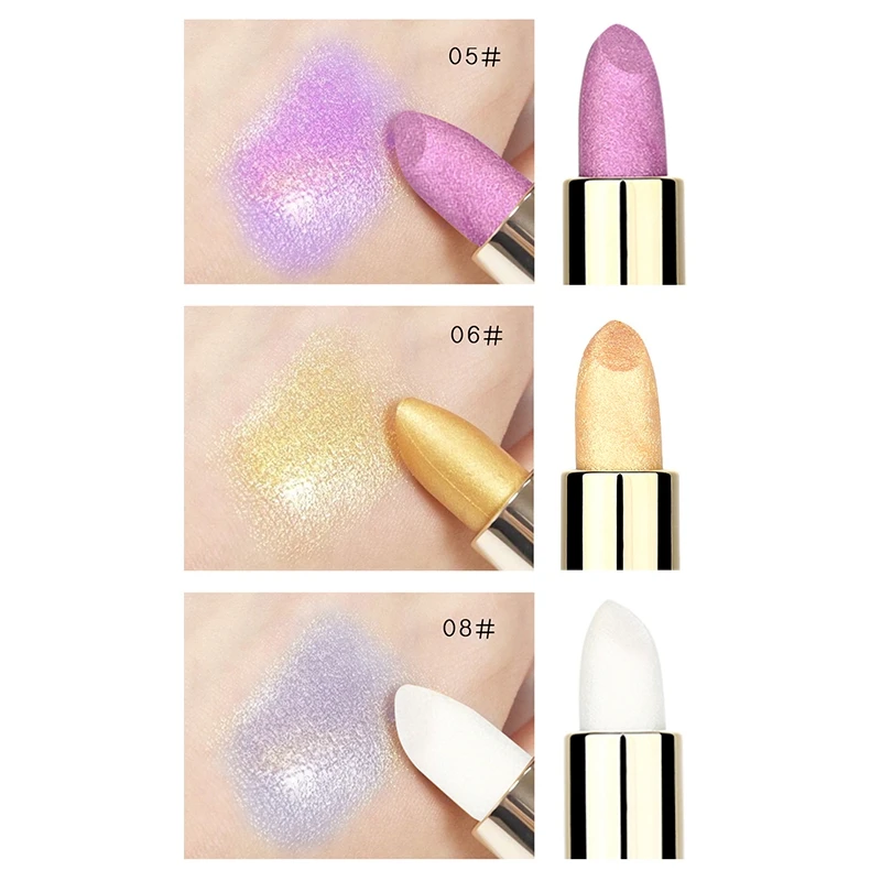 Holographic Mermaid Glitter Lipstick Shiny Metallic Matte Lipsticks Waterproof Long Lasting Red Gold Lip Stick Makeup Cosmetics Holographic Mermaid Glitter Lipstick Shiny Metallic Matte Lipsticks Waterproof Long Lasting Red Gold Lip Stick Makeup Cosmetics