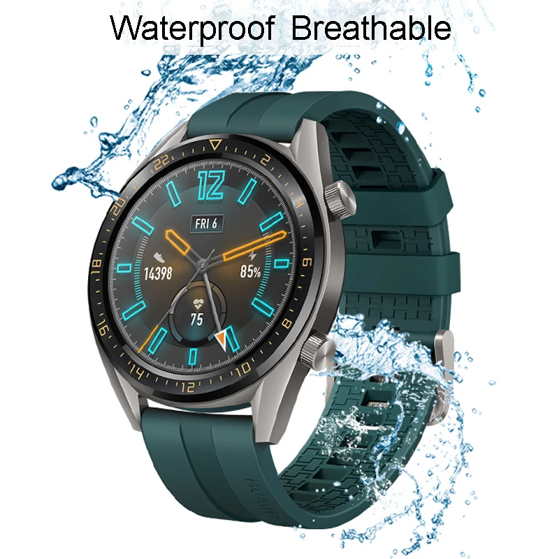 Huawei watch gt 2 ремешок для huawei watch gt2 42 мм 46 мм силиконовый смарт-ремешок для наручных браслетов 22 мм ремешок для часов gt ремешок 40