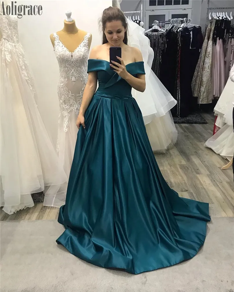 

Off Shoulder Side Split Prom Dresses Sweep Train Formal Party Evening Gowns Sexy Special Occasion Dresses Vestidos De Fiesta