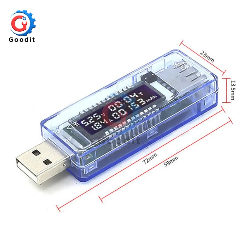 USB тестер цифровой вольтметр постоянного тока амперметр измеритель напряжения