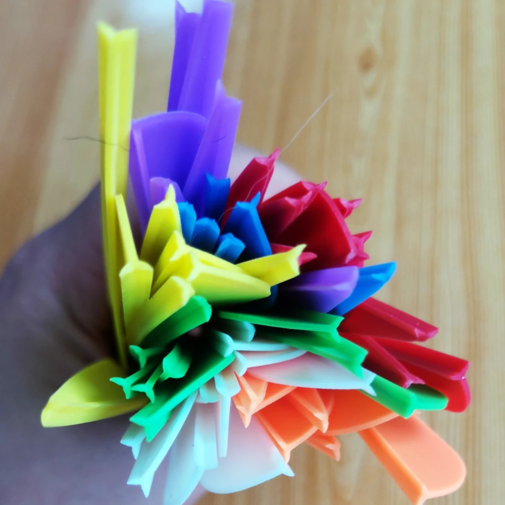 50 PCS 8 Colors 4 inches rubber Archery Accessories Arrow Fletching Arrow Feathers Archery Arrows DIY