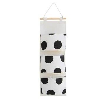 

Wardrobe Storage Bathroom Organizer Home Decor Waterproof Nordic Style Bedroom Vertical 3 Pocket Space Saving Wall Hanging Bag