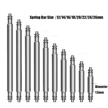 

10pcs For Watch Band Stainless Steel Spring Bars 8-25mm Watch Band Strap Link Pins Repair Watch About Repair Watch Parts